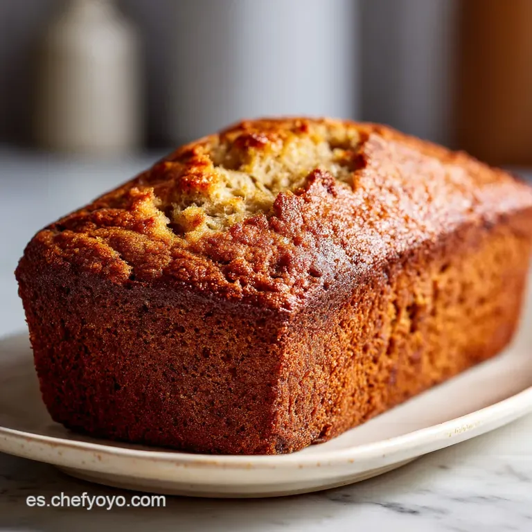 Receta Banana Bread Casero y H&uacute;medo