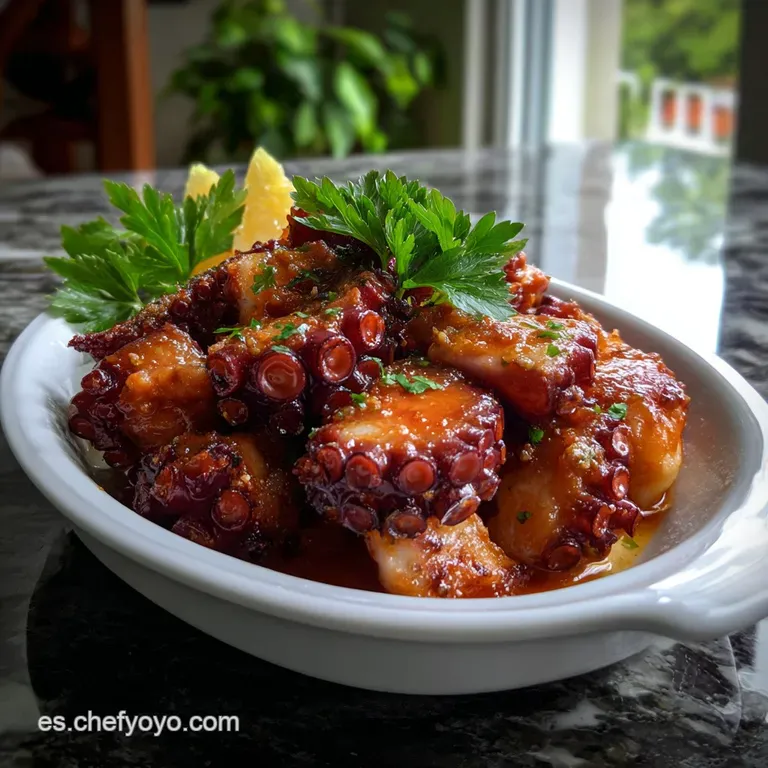 Elegant white plate showcasing a spoonful of velvety orange puree, contrasted by a few green microgreens and a drizzle of ...