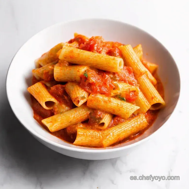 Rigatoni alla Vodka con un Toque Espa&ntilde;ol