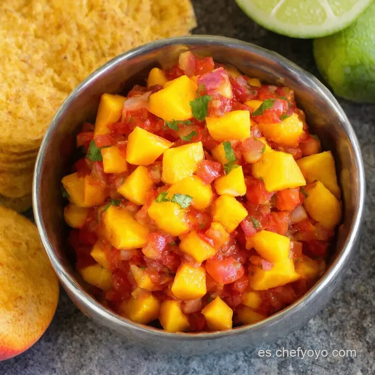 Salsa Tropical Explosiva Copia Costco Melocot&oacute;n Y Mango presentation