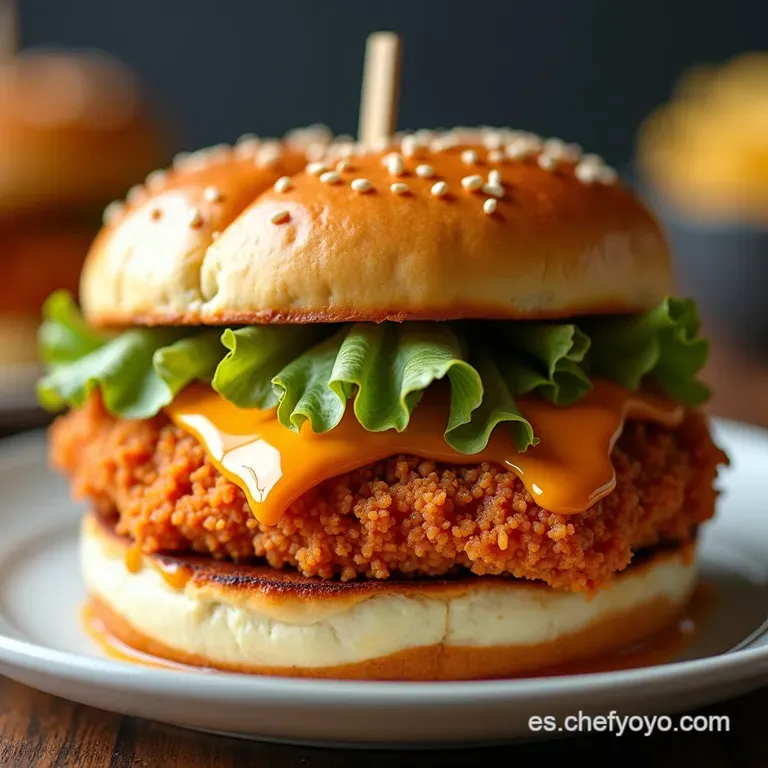 Sandwich de Pollo Crujiente al Estilo Popeyes