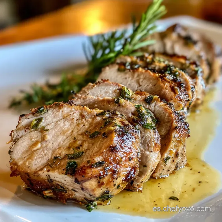 Slices of juicy pork tenderloin with a crispy crust, artfully arranged on a plate, ready to serve.