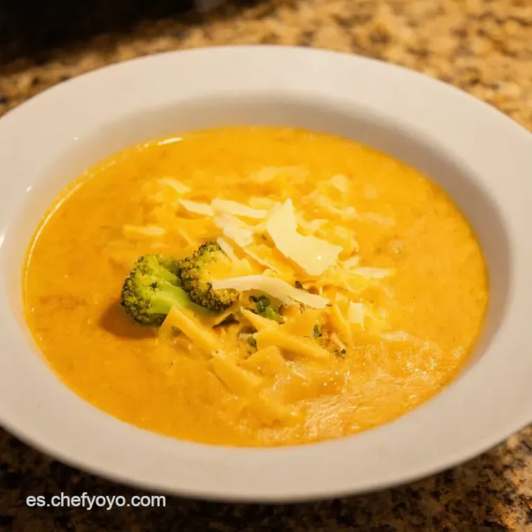 Sopa De Br&oacute;coli Y Cheddar Como La De Panera presentation