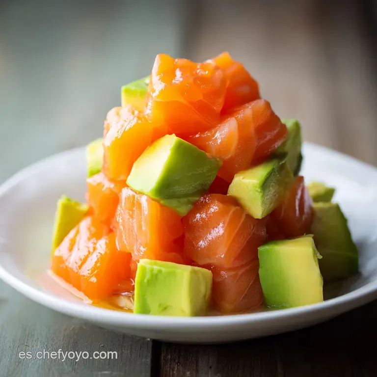 Tartar de Salm&oacute;n y Aguacate: Frescura y Sabor