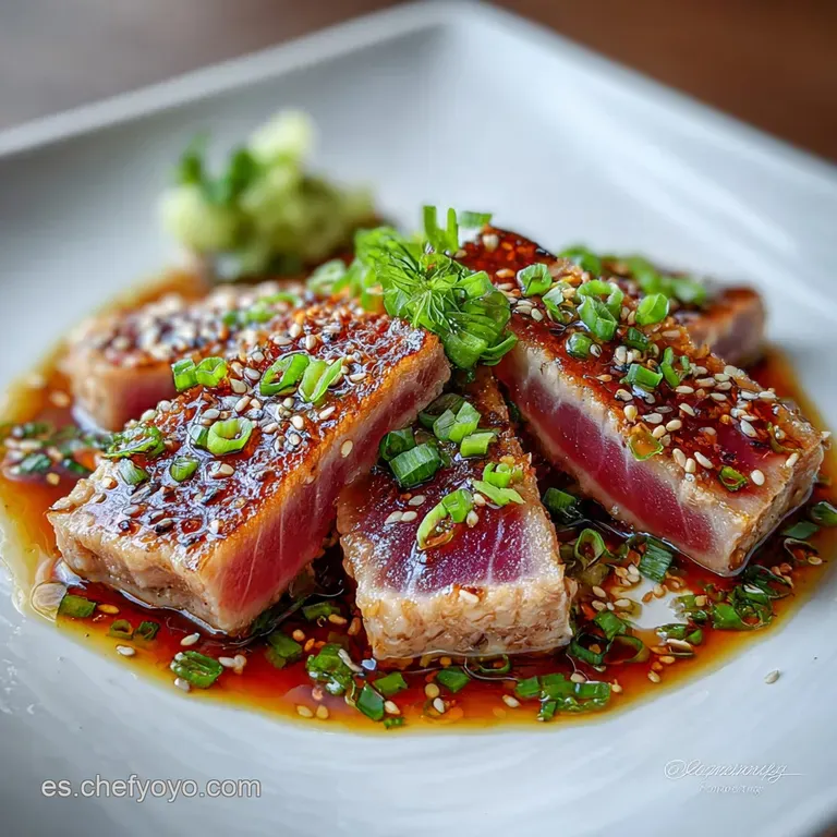 Tataki de At&uacute;n Crujiente y Sedoso