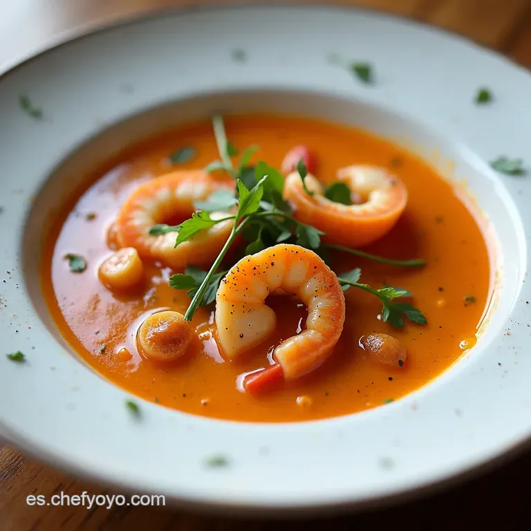 Tesoro del Mar Sopa Cremosa de Mariscos al Estilo Mediterr&aacute;neo