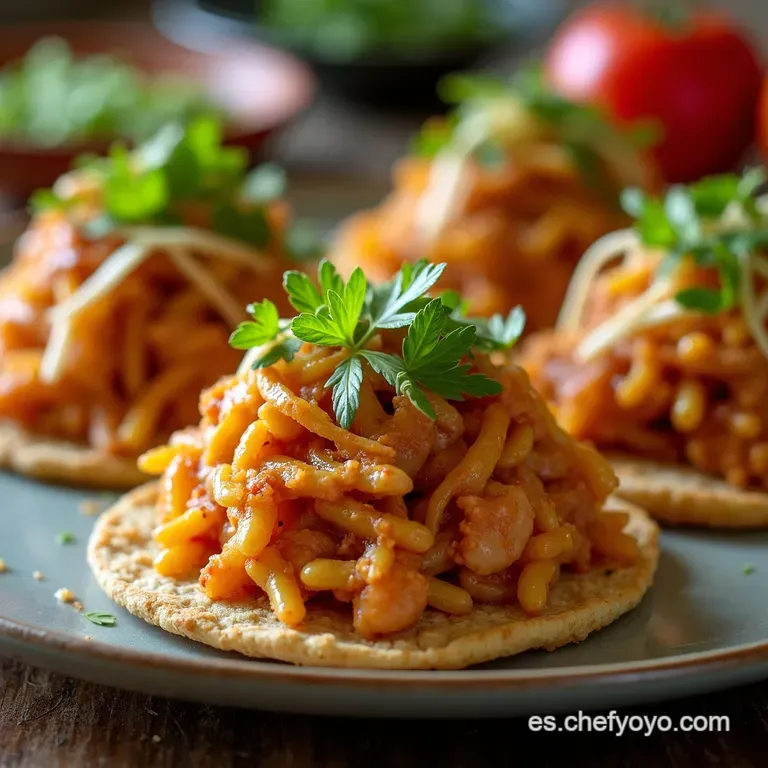 Tinga de Pollo Crujiente con Tostadas Caseras