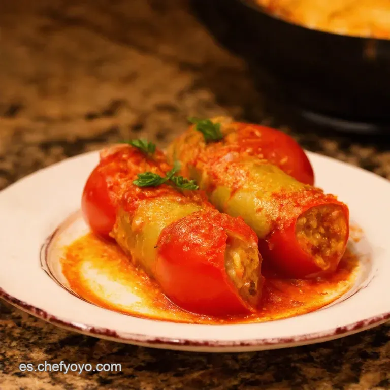 Tomates Rellenos a La Espa&ntilde;ola presentation