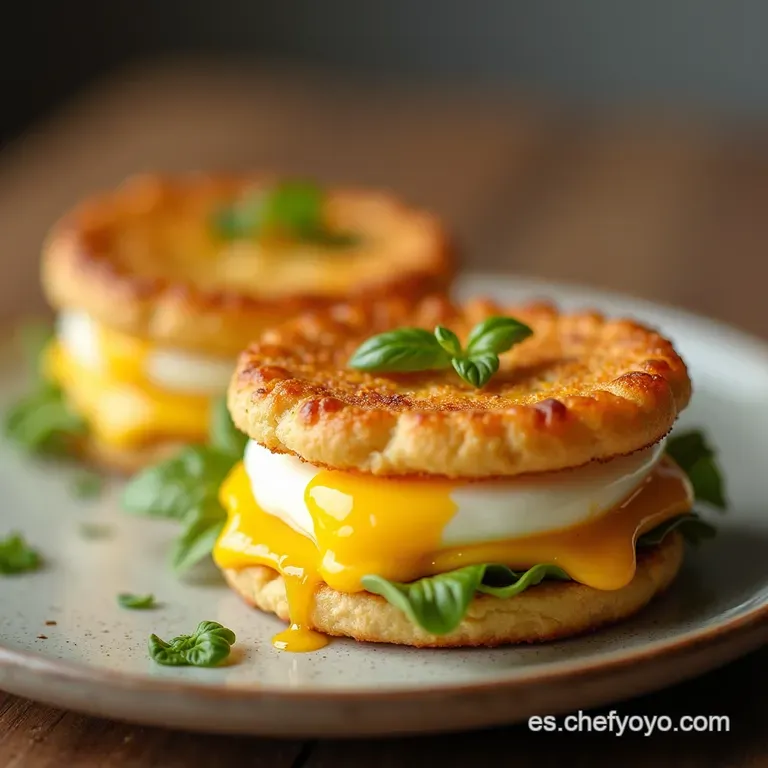 Tortitas de Huevo Esponjosas y Uniformes El Secreto del S&aacute;ndwich de Desayuno Perfecto