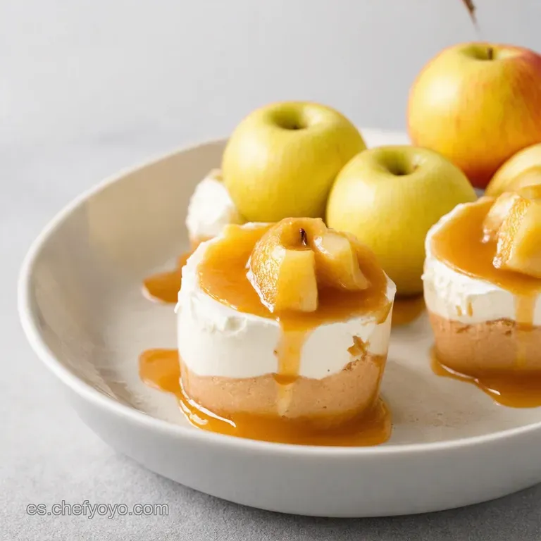 Vasitos de Yogur Cremoso con Manzana Caramelizada y Crujiente de Nueces