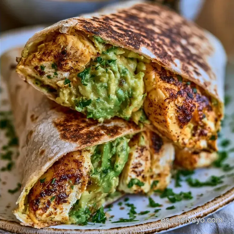 Wrap Pollo Aguacate: Cremoso y Saludable