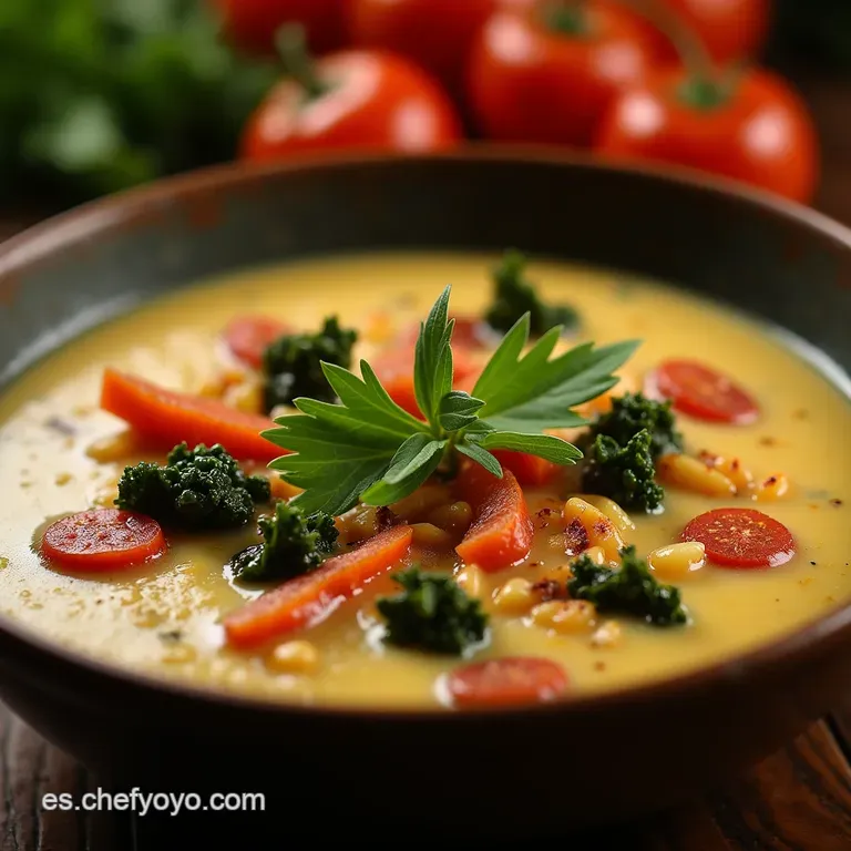 Zuppa Toscana Aut&eacute;ntica Crema Reconfortante Con Kale Y Salchicha Italiana presentation